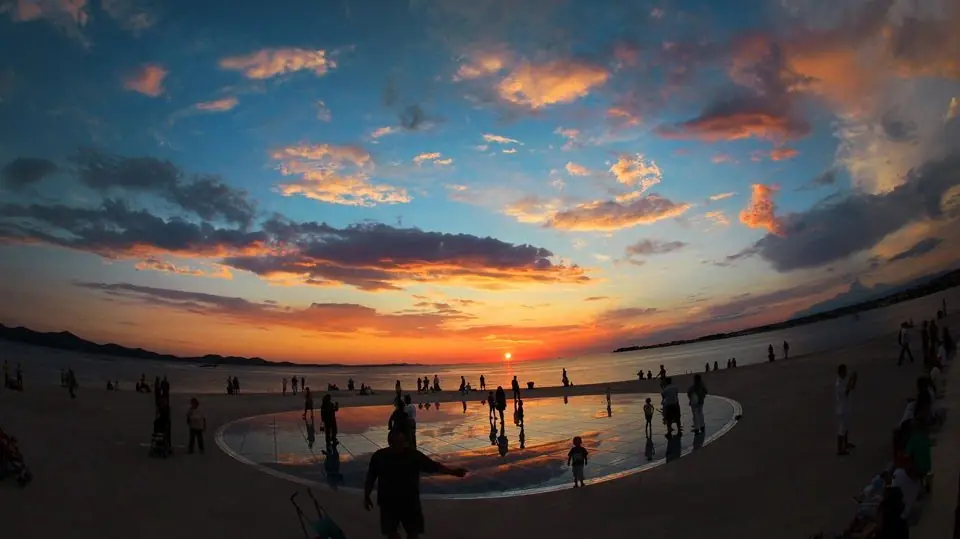 Sunset at the Greeting to the Sun